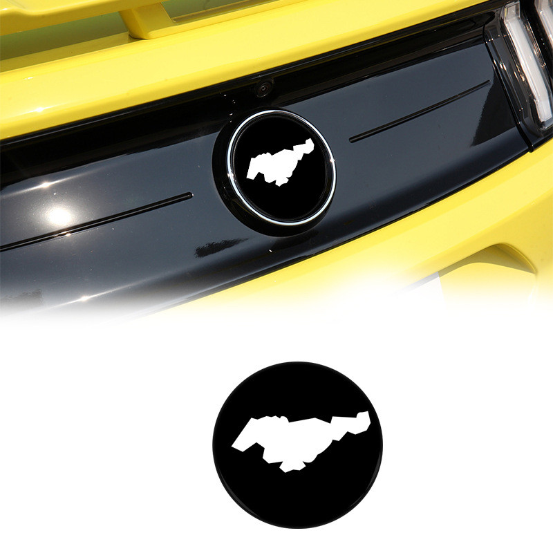Miếng dán sửa đổi nội thất màu đen nguyên chất Thích hợp cho nhãn dán Logo thân sau Ford Mustang Mus