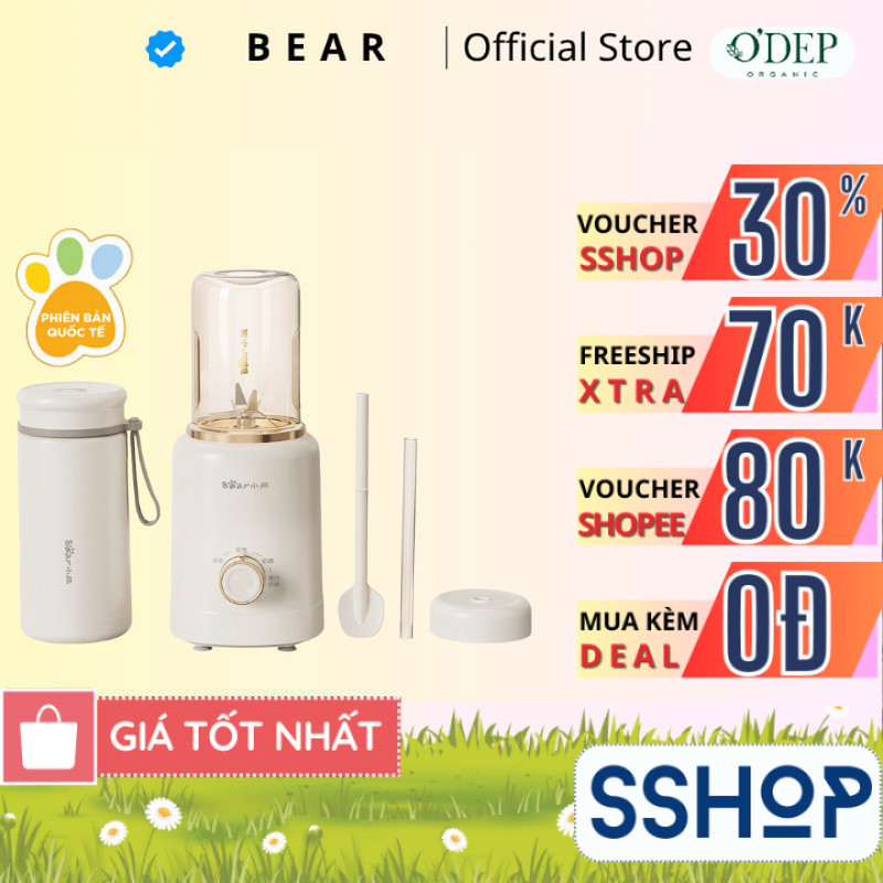 Máy xay sinh tố Bear LLJ-E05J1 - Hàng chính hãng - BH 18 Tháng - SSHOP SSA