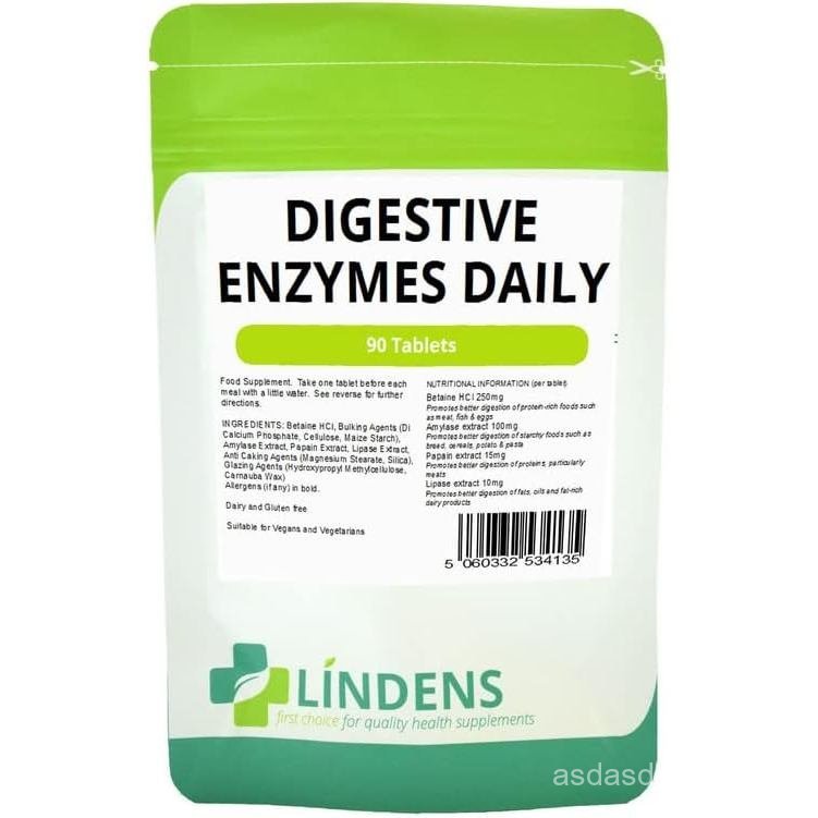 Enzyme tiêu hóa hàng ngày 2 gói 180 viên kèm Betaine hcl Amylase Papain Lipase