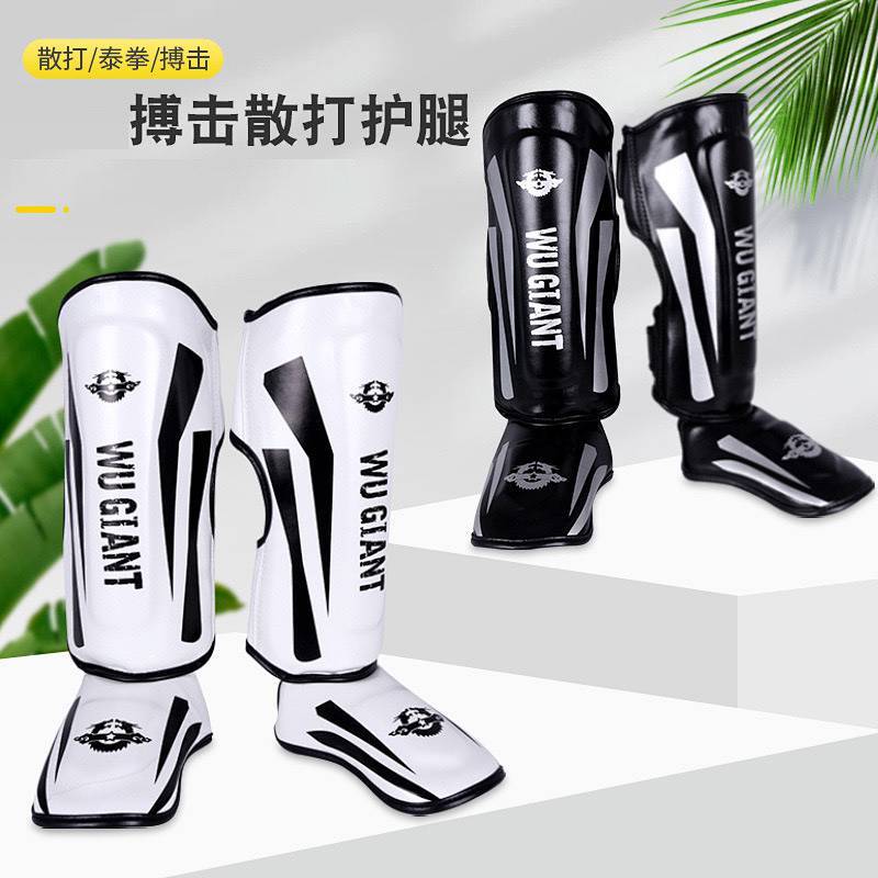 Muay Thai Leg Guard Sanda Fight Foot Back Shin Guard Thickened Fighting Protective Gear Ankle Guard 