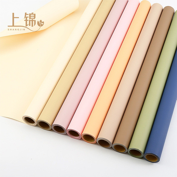 giấy gói quà giấy mếch gói hoa Phong Cách Hàn Quốc Morning Mist Roll Gói Giấy Màu Trơn Da-Feal Matte