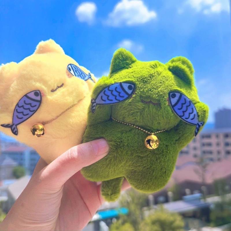 Cute Fish Shy Fish Plush Pendant Ugly and Cute Cat Schoolbag Pendant Keychain Schoolbag Pendant oEEd