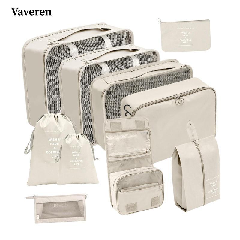 Vaveren 10 Miếng Đóng Gói Khối Túi Vệ Sinh Cho Du Lịch Totes Du Lịch Du Lịch Du Lịch Du Lịch Túi Du 
