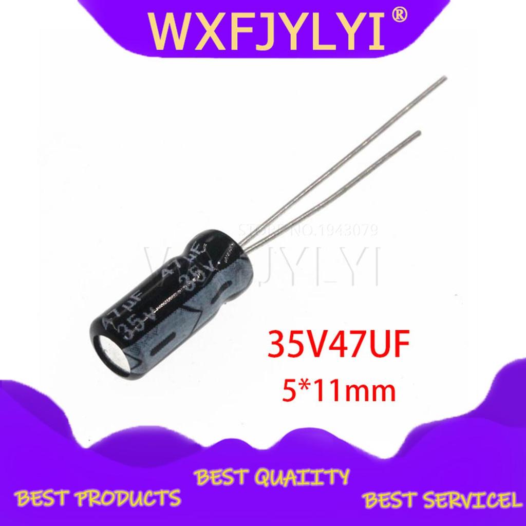 Bộ 50 Chất Lượng Higt 35V47UF 5 * 11mm 47UF 35V 5 * 11 Tụ Điện Phân