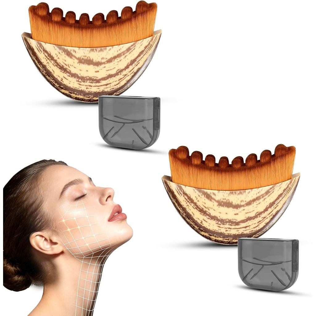 2026 Mới 2 Chiếc Bàn Chải Đường Viền Lymphatic, Máy Mát Xa Thoát Nước Lymphatic Cho cằm & Cổ, Bàn Ch