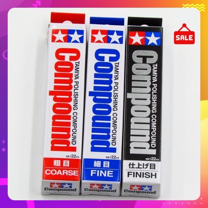 HT ShopX-Gel đánh bóng 87068 87069 87070- Tamiya Polishing Compound Coarse / Fine / Finish - GDC