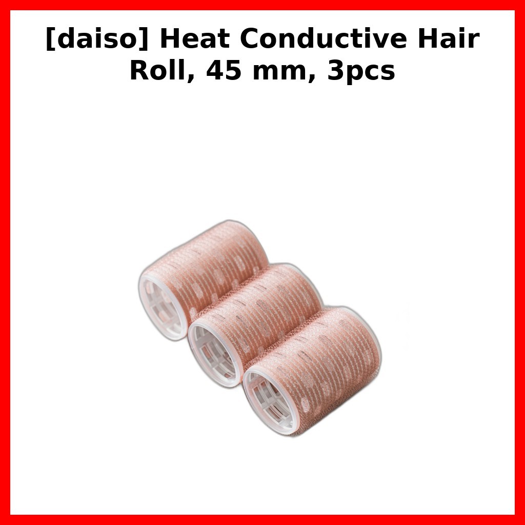 [daiso] Cuộn tóc dẫn nhiệt, 45 mm, 3 cái / Cuộn tóc Jumbo / Dẫn nhiệt / K-DAISO