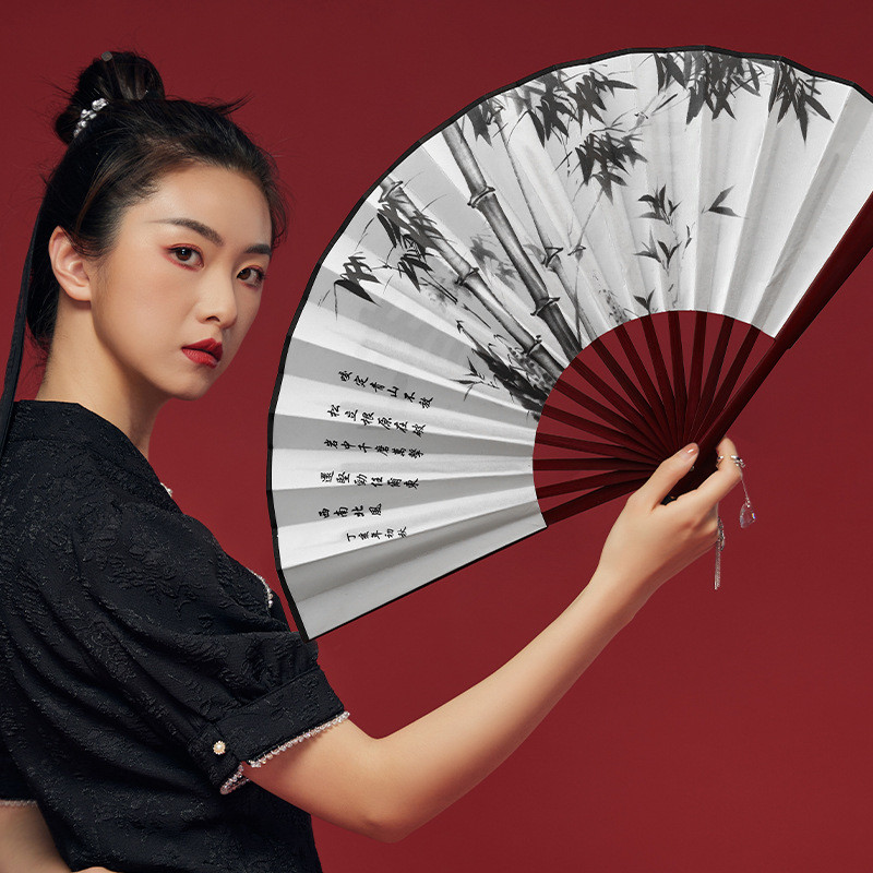 Quạt Cổ Quạt Gấp Phong Cách Trung Quốc Hanfu Nam Nữ Sườn Xám Khiêu Vũ Trẻ Em Học Sinh Mùa Hè Di Động