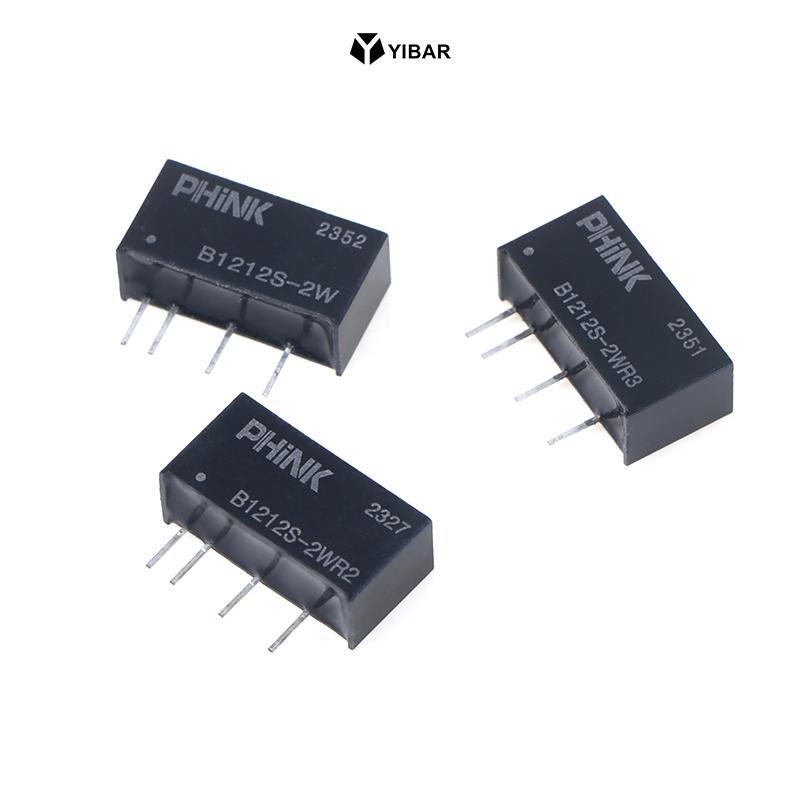 YIBAR B1212S-2W B121212S-2WR2 / R3 12V Đến 12V DC-DC Mô-đun nguồn cách ly Bảo vệ ngắn mạch Phụ kiện 