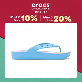  Dép Xỏ Ngón Nữ Crocs Platform Tie Dye Classic - Oxygen 