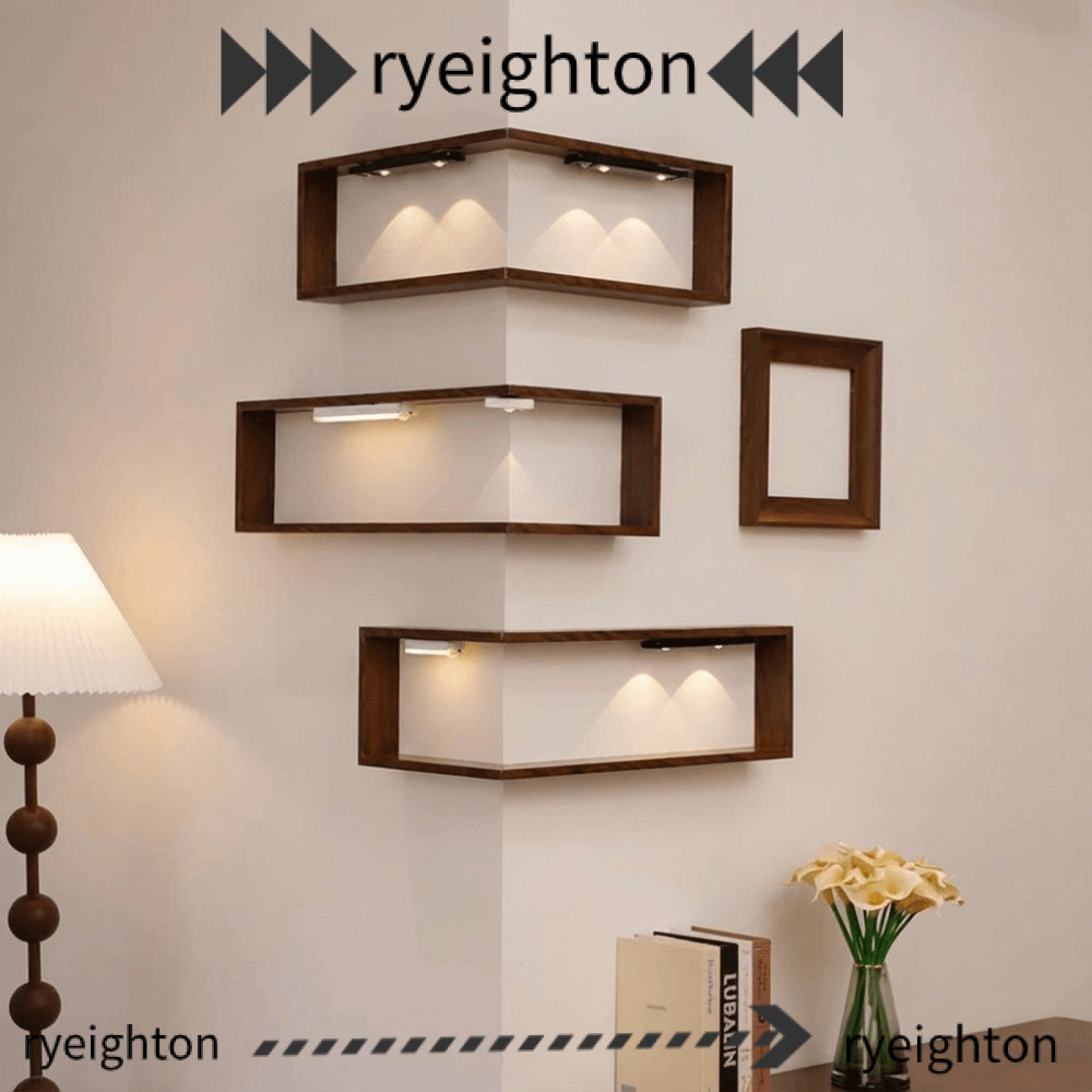 Kệ treo tường góc RYEIGHTON, Kệ sách góc treo 90 độ, Kệ nổi tiết kiệm không gian Kệ trưng bày bằng g