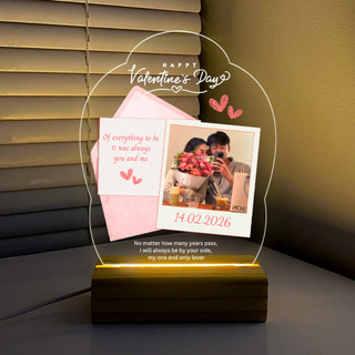 Khung Ảnh Mica Đế Đèn LED In Ảnh Theo Yêu Cầu – Quà Tặng Valentine, Kỷ Niệm Tình Yêu (Nhận Hỏa Tốc)