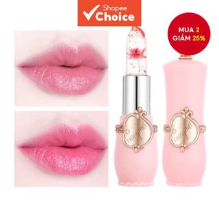  Son môi trang điểm đổi màu trong suốt dưỡng ẩm Son dưỡng môi hoa thạch 3,8g 