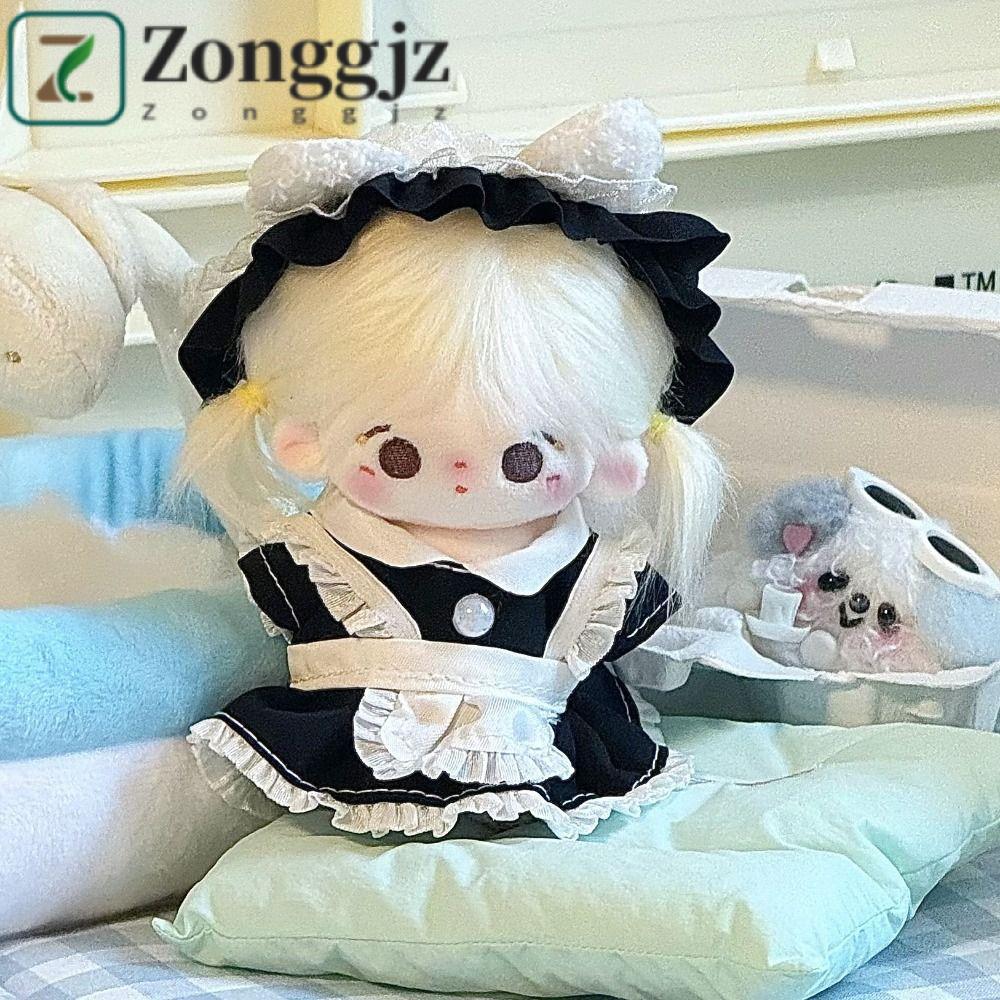 ZONGGJZ 1 Bộ Váy Trang Phục Búp Bê Cotton, Váy Công Chúa Nhiều Màu Quần Áo Búp Bê Cotton 10cm, Quần 