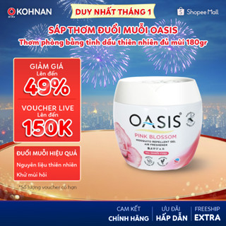  Sáp thơm đuổi muỗi OASIS thơm phòng bằng tinh dầu thiên nhiên đủ mùi 180gr 