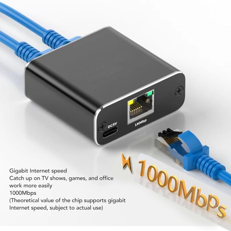 -CLUBLU- Bộ Chia Mạng 1000Mbps Ethernet Adapter RJ45 Lan 1Ra 2 Cổng Internet Splitter Gigabit Switch