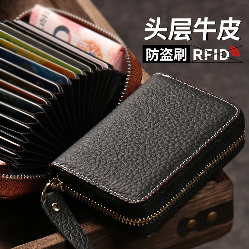 Chính Hãng Da Chính Hãng Đựng Thẻ Nam Phong Cách 2025 Phong Cách Mới Nữ Chống Trộm Đựng Thẻ Ngân Hàn