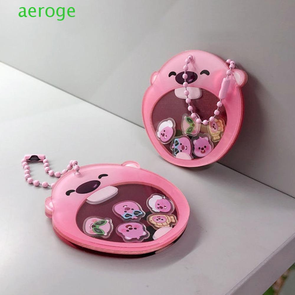 AEROGEM Beaver Acrylic Móc Khóa, Lắc Nhạc Rock Đồ Chơi Móc Khóa Loopy Mặt Dây Chuyền, Móc Khóa Kawai