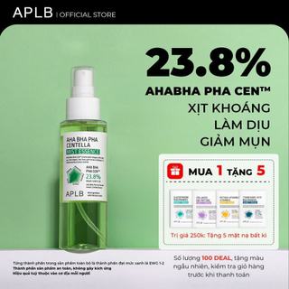  Xịt khoáng Giảm Mụn Mờ Thâm 105ml APLB AHA BHA PHA Centella Facial Mist Tinh Chất Làm Dịu Cho Da Mụn 