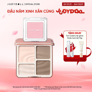  JUDYDOLL Combo Bảng phấn tạo khối Highlight Contour và Phấn má hồng Blush Powder 