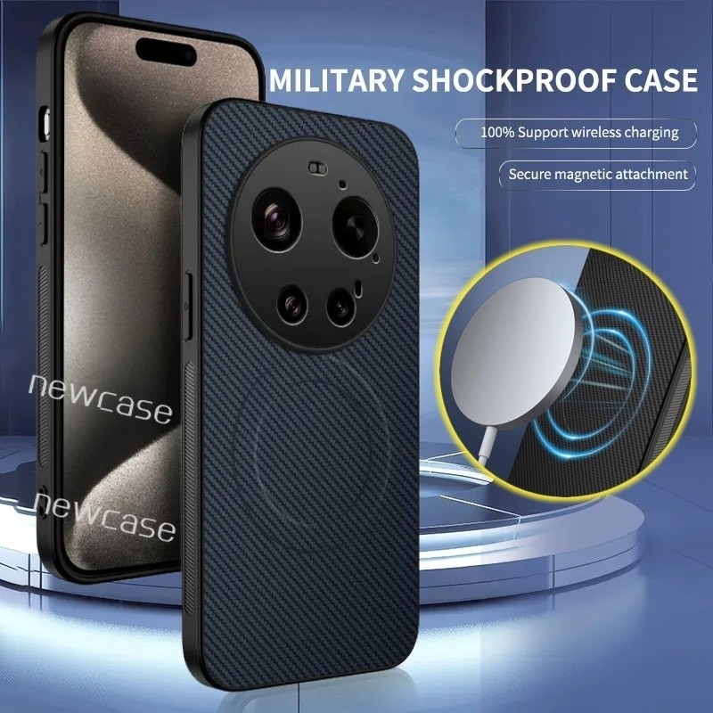 Vỏ họa tiết sợi Carbon cho Xiaomi 17 Ultra Pro Max 5G 2026 Xiaomi17Ultra 17Ultra Mi17Ultra PC Vỏ cứn