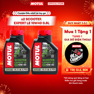  Combo 2 Dầu nhớt xe tay ga MOTUL SCOOTER EXPERT LE 10W40 0.8L 