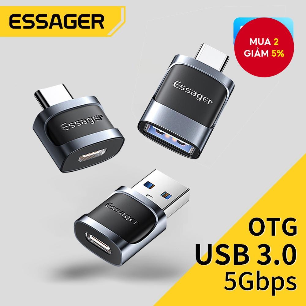 Bộ chuyển đổi Essager OTG Type C sang USB Micro USB và Type C OTG USB sang Type C