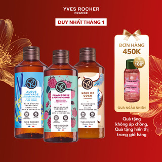  Combo 3 Sữa Tắm Thiên Nhiên Yves Rocher Hương Biên - Mâm Xôi Đỏ - Dừa 400mlx3 
