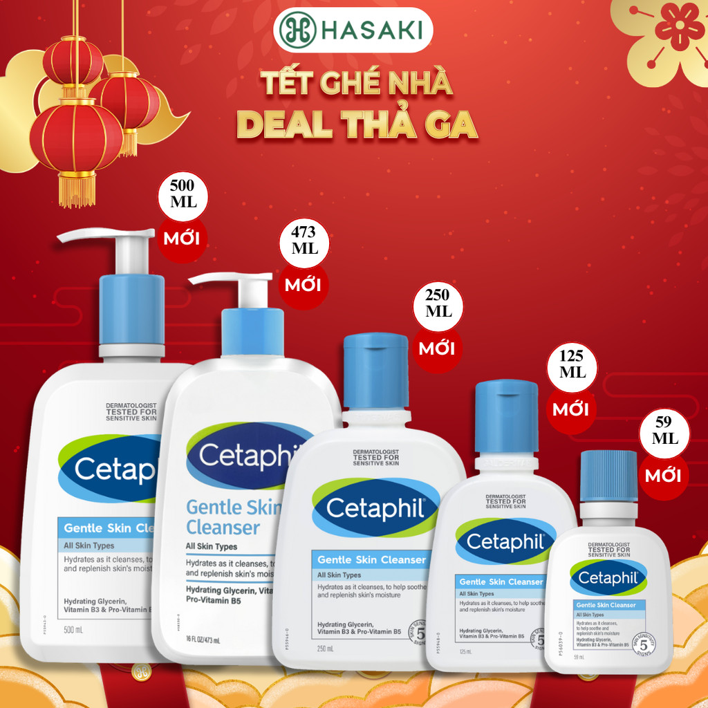 [DAILY] Sữa Rửa Mặt Dịu Lành Cho Da Nhạy Cảm Cetaphil Gentle Skin Cleanser Hasaki Sản Phẩm Chính Hãn