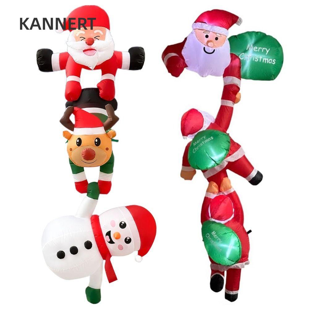 KANNERT Giáng Sinh Bơm Hơi Trang Trí, Búp Bê Bơm Hơi Giáng Sinh DIY, Đồ Chơi Ngoài Trời Đèn LED Đồ C