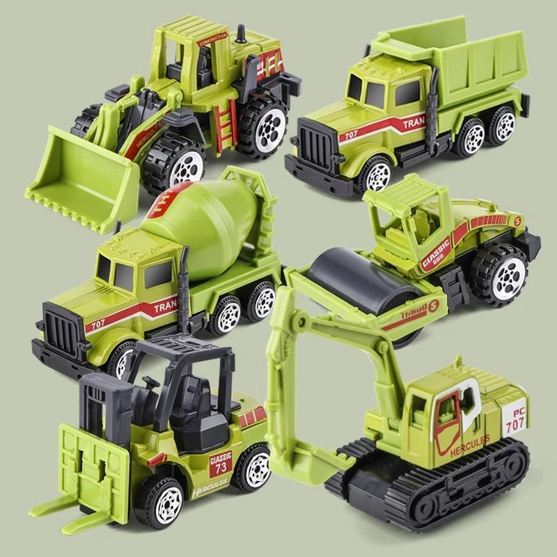 New Product#[7111People Collection]Alloy Engineering Vehicle Set Toy Car Model Simulation Collection