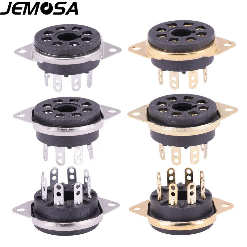 8Pins Bakelite Ống Ổ Cắm GZS8-B Cho KT88 6SN7 6V6 6L6 6N8P 6SL7 GZ34 6CA7 EL34 Ống Chân Không DIY HI