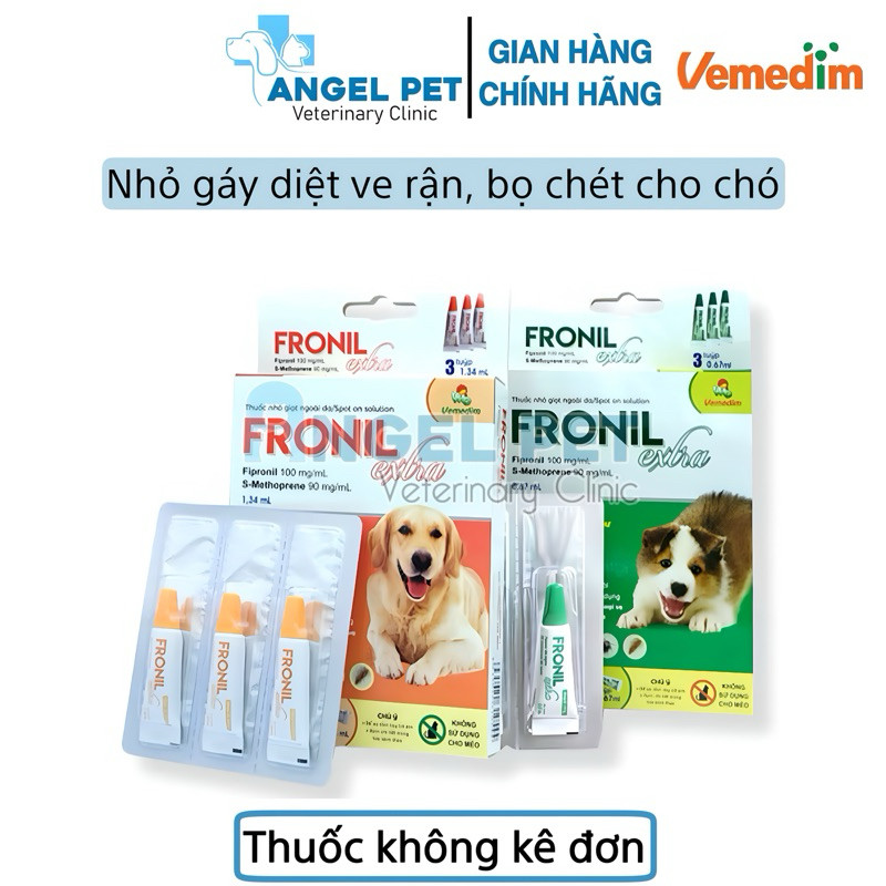 Fronil Extra Vemedim Nhỏ Gáy Diệt Ve Rận Bọ Chét Cho Chó
