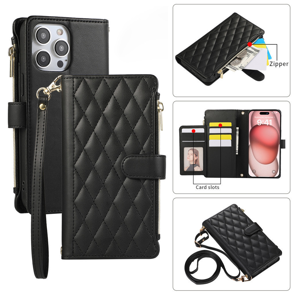 Ốp Lưng Thẻ Cho iPhone 16 17 Pro Max Có Dây Đeo Cổ Ốp Điện Thoại Di Động Có Hộp Đựng Thẻ Cho iPhone 