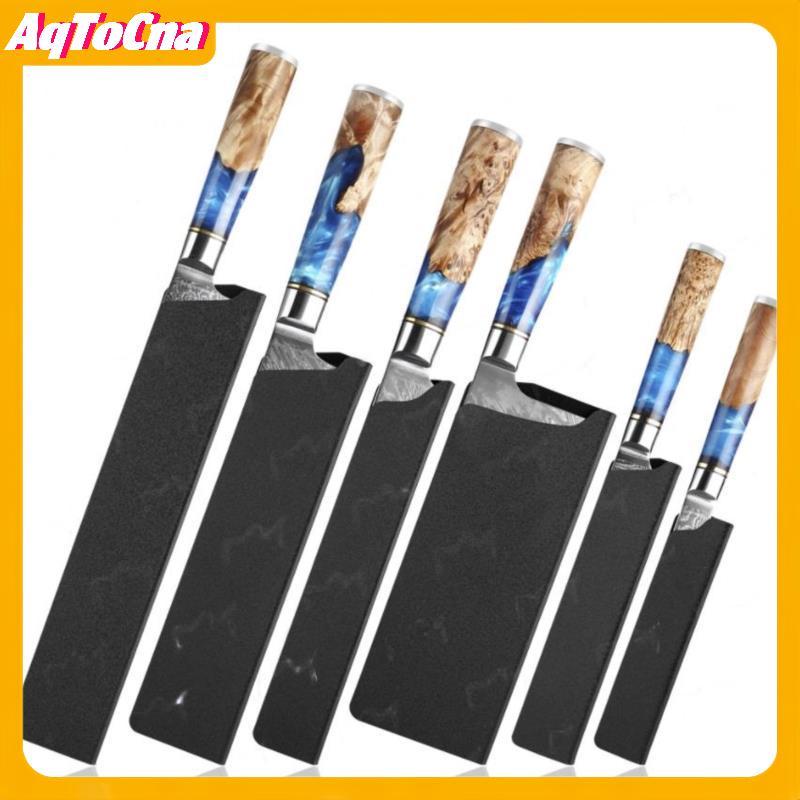 Dao đầu bếp chuyên nghiệp AqToCna 8 Inch Sashimi Sushi Santoku Cleaver có vỏ bọc Dụng cụ nấu ăn cắt 
