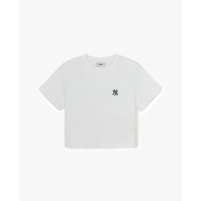 MLB - Áo croptop nữ cổ tròn tay ngắn Basic_3FTSB1263-50WHS