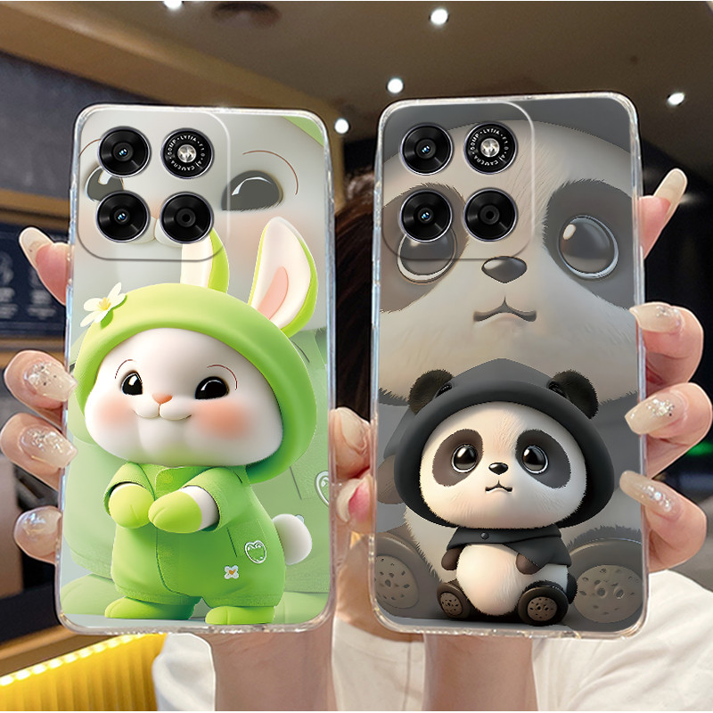 Mới Lãng Mạn Ánh Trăng Ốp Lưng Điện Thoại Motorola Moto G67 G77 Trong Suốt TPU Silicon Chống Sốc Vỏ 