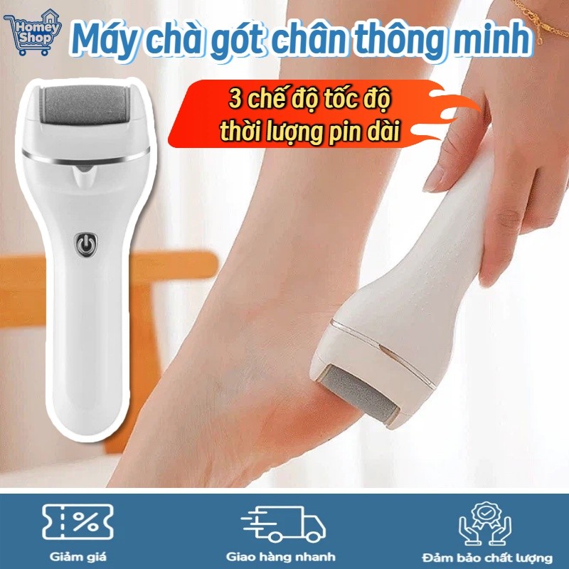 HomeyShop-Máy chà gót chân thông minh 3 tốc độ,Mài Gót Chân Mịn Màng,Tẩy Da Chết Hiệu Quả,Thời lượng