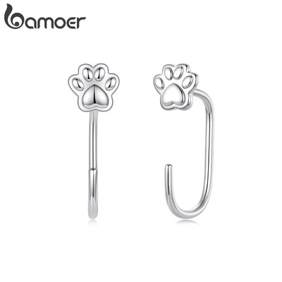 Bamoer Móc Bông Tai Chó Paw Thiết Kế Trang Sức Quà Tặng Cho Nữ