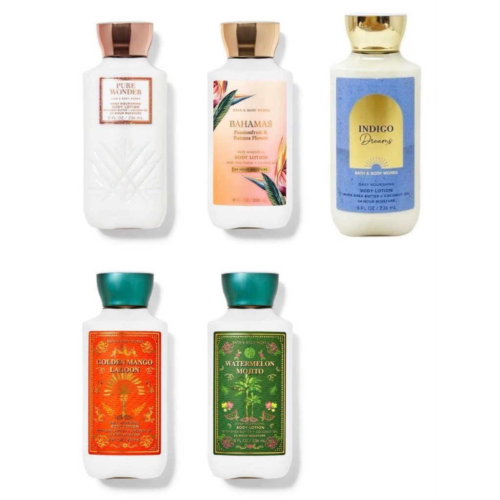 Dưỡng thể Bath & Body Works 236ml - Golden Mango Lagoon/Indigo Dreams/Bahamas/ Watermelon Mojito/Pur