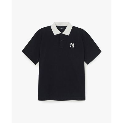 MLB - Áo polo unisex cổ bẻ tay ngắn Varsity_3APQV0263-50BKS