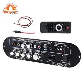Bảng khuếch đại công suất kênh Amagogo Hệ thống âm thanh Rạp hát tại nhà Bảng thu âm thanh hiệu suất cao Đa năng D800 2.1 cho thẻ AUX TF