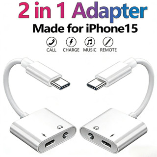 Bộ chuyển đổi tai nghe 2 trong 1 Type-C sang 3.5mm, tương thích đa dạng thiết bị từ iPhone 15, Samsung đến Xiaomi