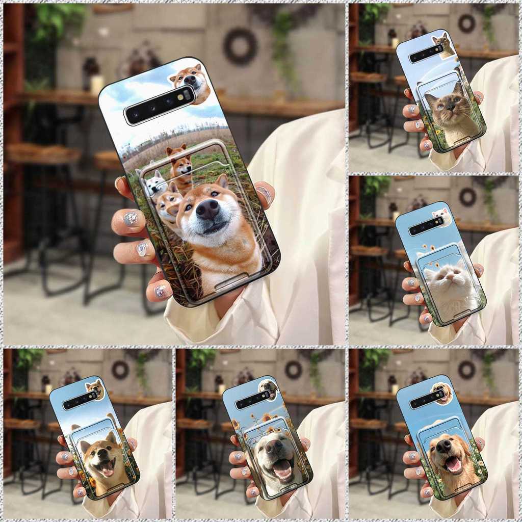 Ốp Điện Thoại Mèo Cho Samsung Galaxy S10 / SM-G973N TPU Chống Bụi Bền Graffiti Ốp Lưng Bọc Toàn Bộ C