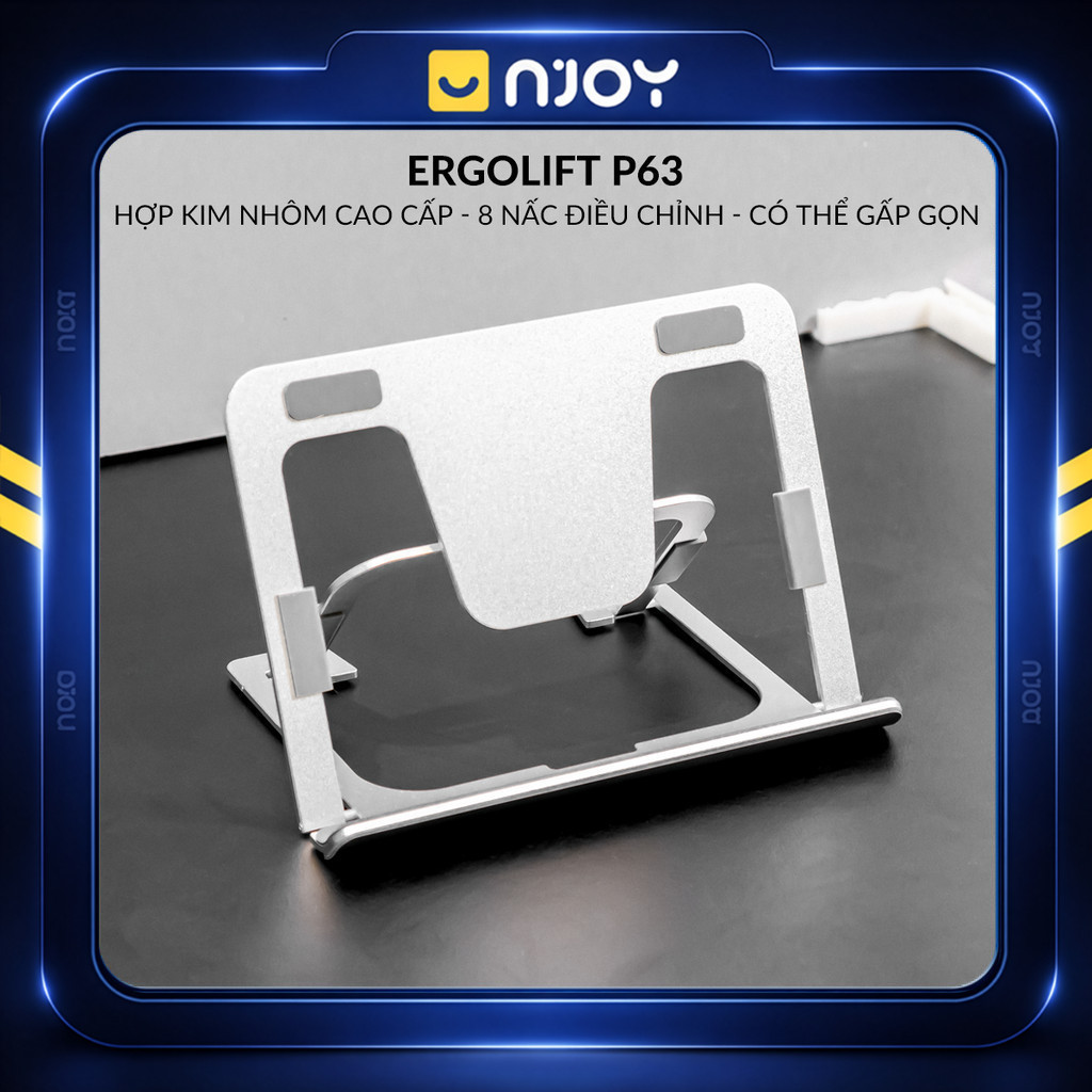 Giá Đỡ Máy Tính Bảng Để Bàn Boneruy Chất Liệu Nhôm Mỏng Nhẹ Gấp Gọn Cho Máy Tính Bảng iPad Njoyshop