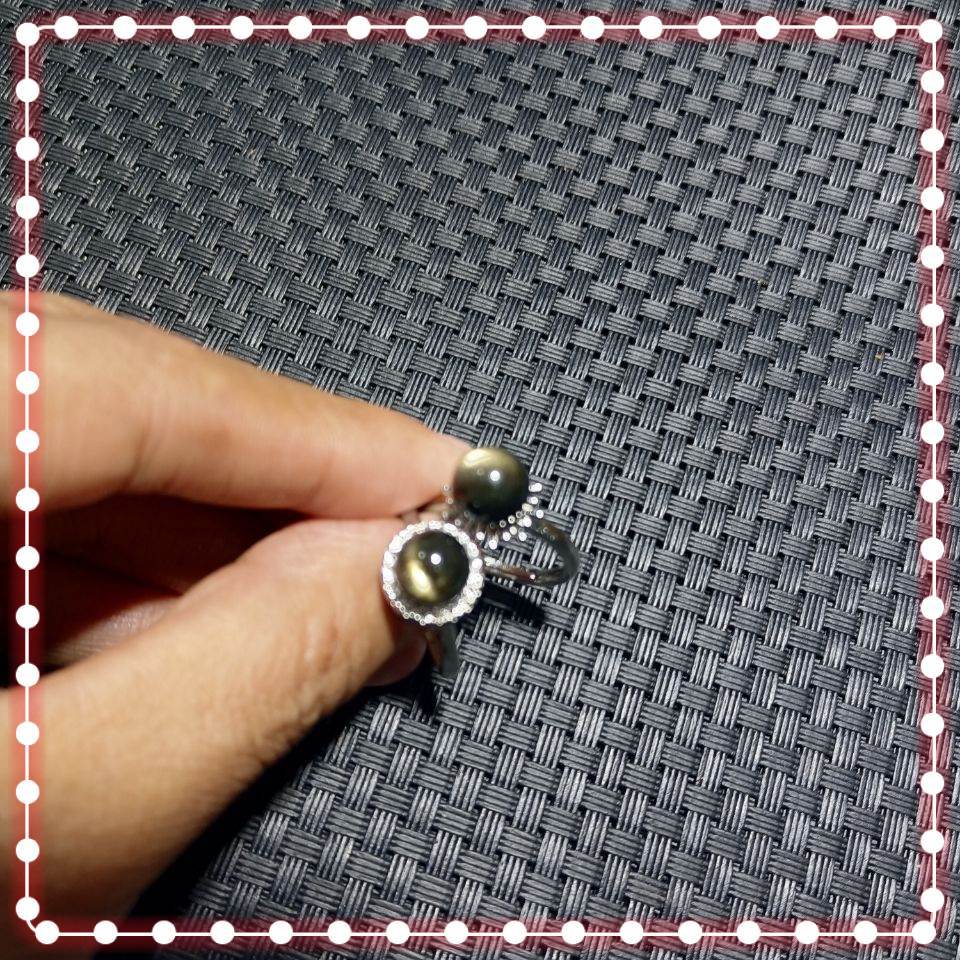 Nhẫn Obsidian Nhẫn Vàng Obsidian Nhẫn Nữ ~