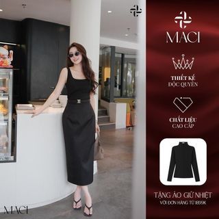  Chân Váy Bút Chì Kaki Hàn Thiết Kế Phồng Hông Kèm Đai MACI by MKC MCVCVDE0129 Thời Trang Nữ Thiết Kế Độc Quyền 