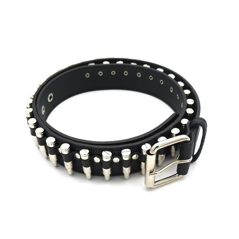 2025 Sản Phẩm Mới Nam Pin Khóa Thắt Lưng Handmade Thắt Lưng Đạn Hợp Thời Trang Thắt Lưng Học Sinh Ph