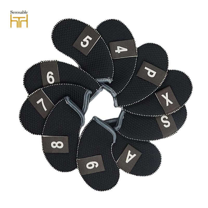 10x Golf Iron Head Covers Club Headcover 3, 4,5,6,7,8,9, AW, SW, PW Protection