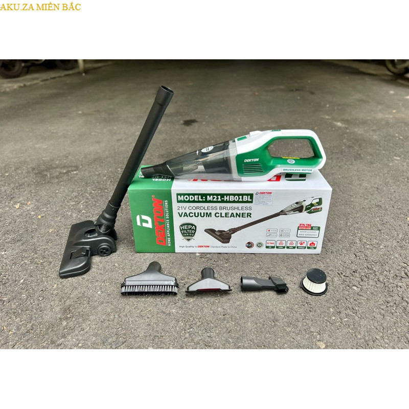 Máy hút bụi pin Dekton motor không chổi than M21 - HB01BL- AKUZA miền bắc